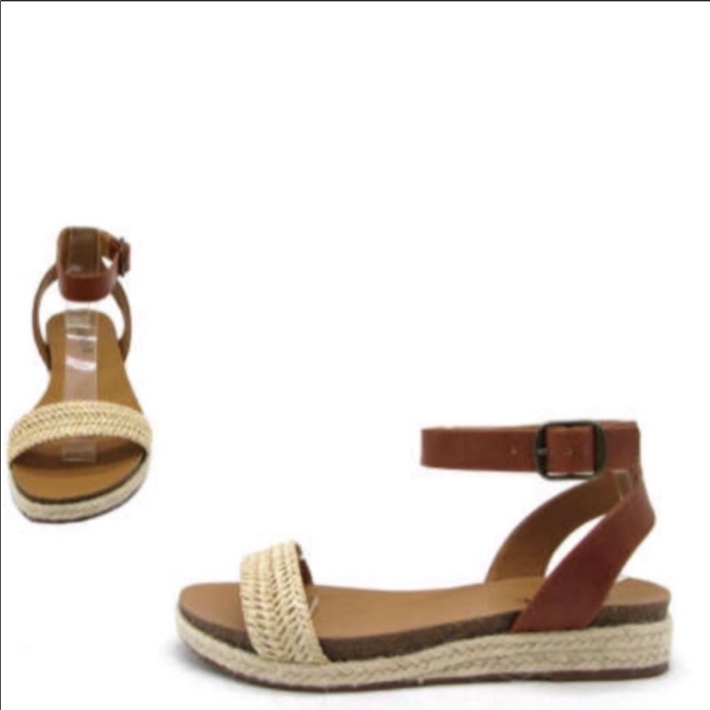 Like New Tacoma Tan & Jute Espadrille Sandal